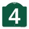 Signmission Designer Series Sign-Sign W/ Number 4, Green & White Aluminum Sign, 18" x 18", GW-1818-22895 A-DES-GW-1818-22895 - alternate 1